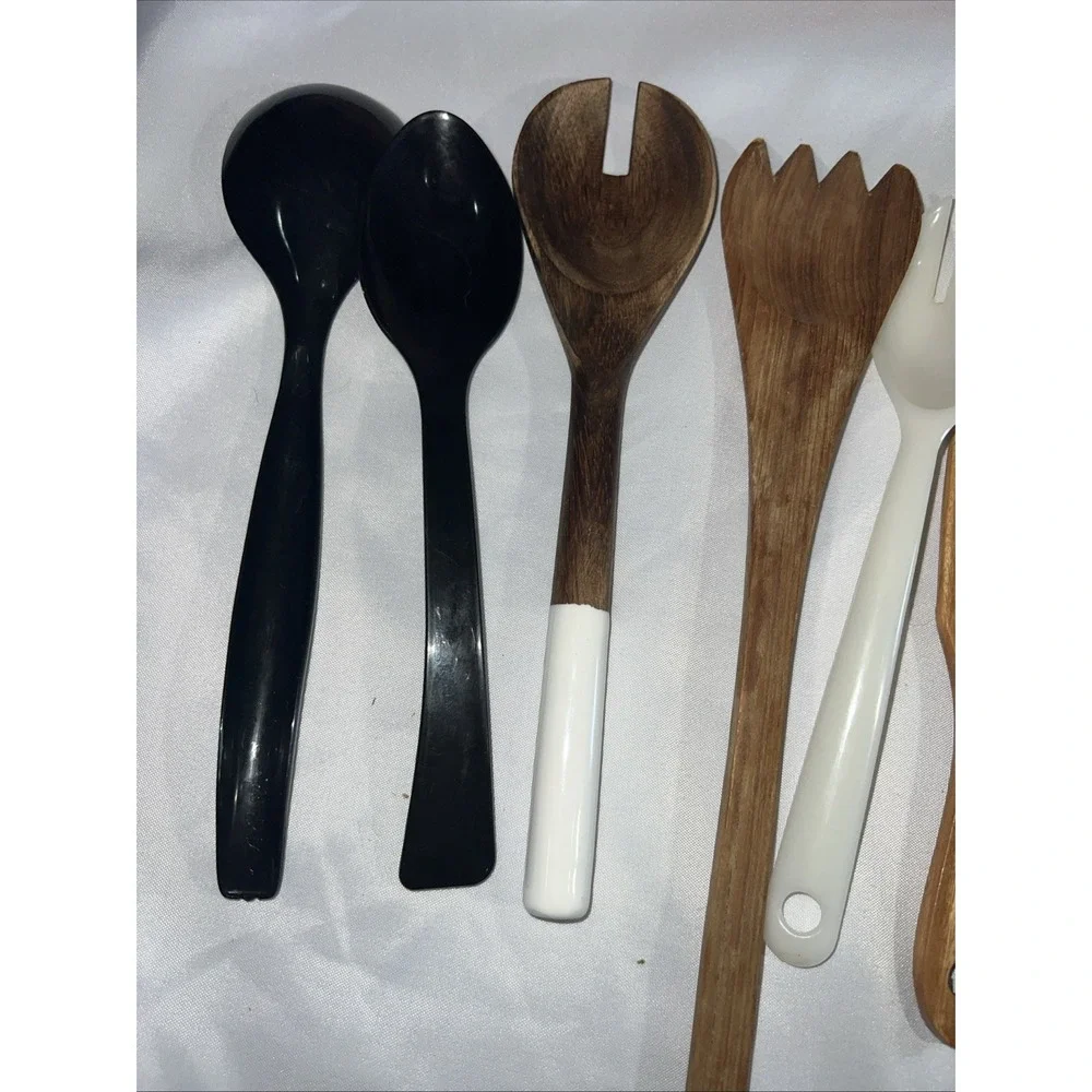 VTG Lot of 8 Wooden Spoons Spatula Primitive Country Kitchen Farmhouse Utensils